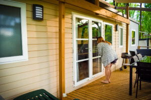 breanne peaking through mobile homes on saint avit loisirs