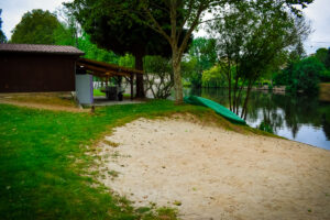 river and beach at camping des ribieres confolens france