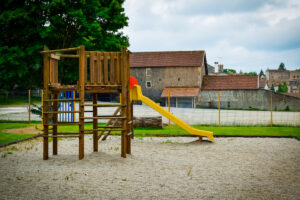 climbing frame and kids park at camping des ribieres