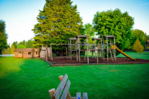 One of the many kids play areas and parks at La Croix du vieux pont berny riviere france