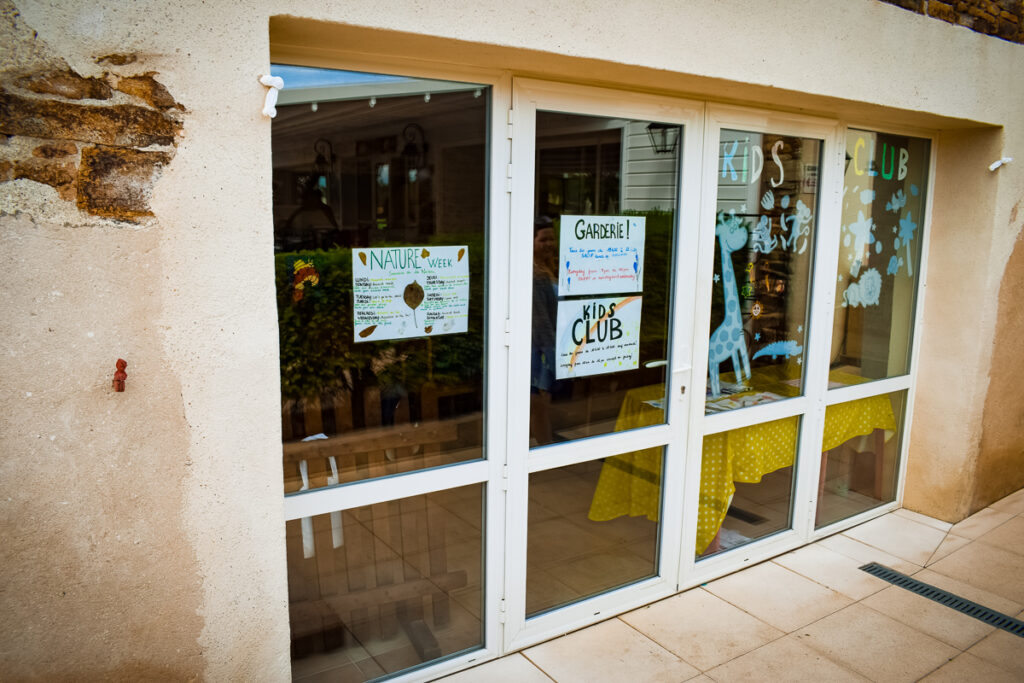 The garderie entrance at camping la garangeoire