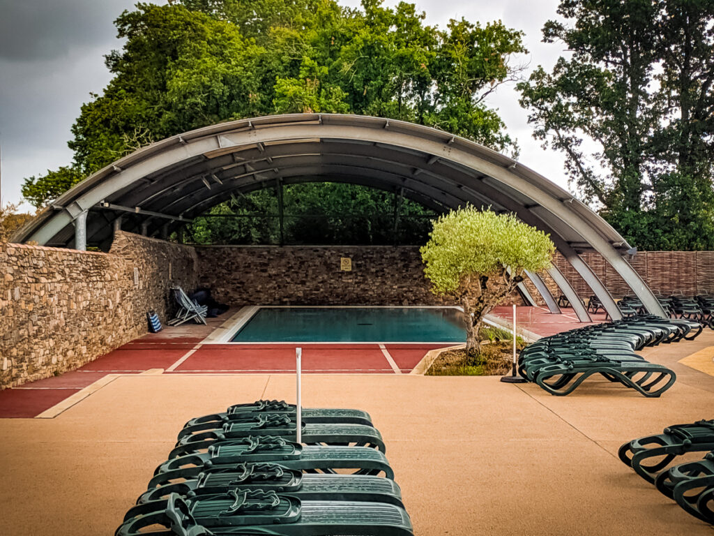 pool complex at castels camping la garangeoire