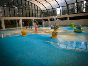 the toddler splash park at camping La Croix du vieux pont berny riviere france (65)