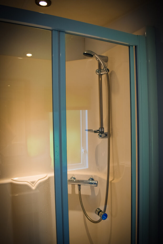 shower in the aspect mobile home