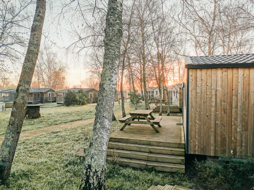 Outside of the loupiac cottages at the lac du bordeaux yelloh villages campsite