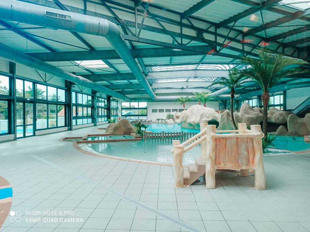 front of the indoor pool area at Camping de l'ocean Brem Sur Mer