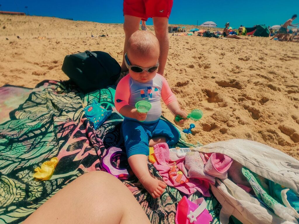 The beach at camping le vieux port by Resasol in Messanges, Landes department, France (3)