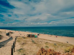 The beach at camping le vieux port by Resasol in Messanges, Landes department, France (3)