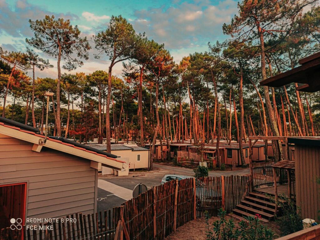 View from our accommodation at camping le vieux port by Resasol in Messanges, Landes department, France