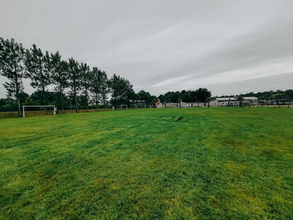 football pitchat camping le vieux port by Resasol in Messanges, Landes department, France