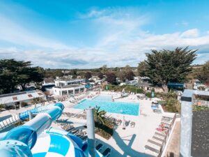 view-from-on-top-of-the-slidesAt-Des-Menhirs-Campsite-in-Carnac for the Camping des menhirs review post