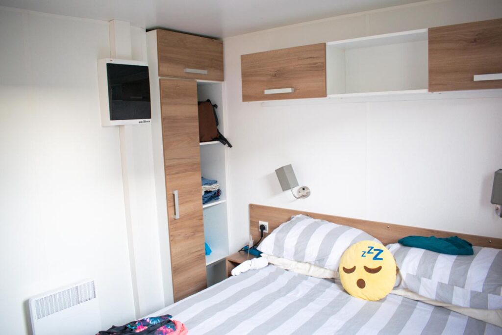 dbl bedroom in our Eurocamp PREMIUM (Formerly Azure Plus) 2 bedroom from Eurocamp at Camping des menhirs