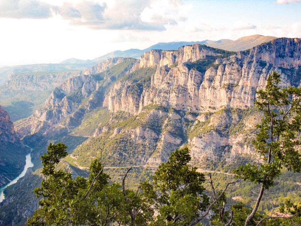 View of the gorge du verdon landscape in the var region of france