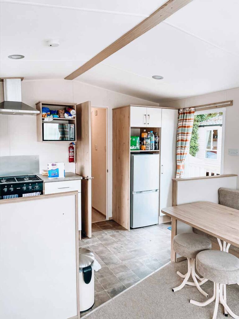 kitchen-and-living-room-in-our-classic-caravan-at-bashley-park-campsite