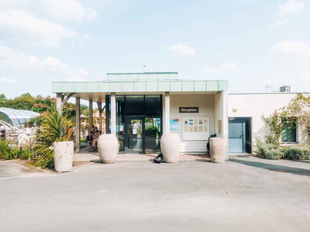 The campsite reception area at yelloh village la roche posay