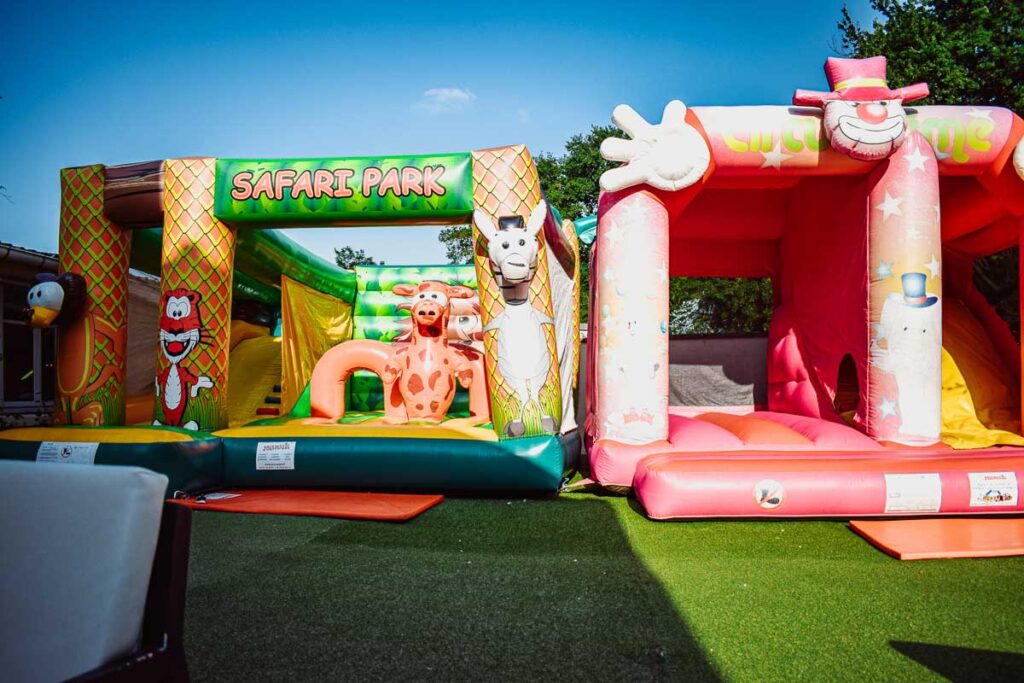 bouncy castles at domaine de la breche