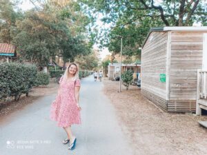 breanne-stood-outside-the-kellair-mobile-homes-on-camping-sylvamar