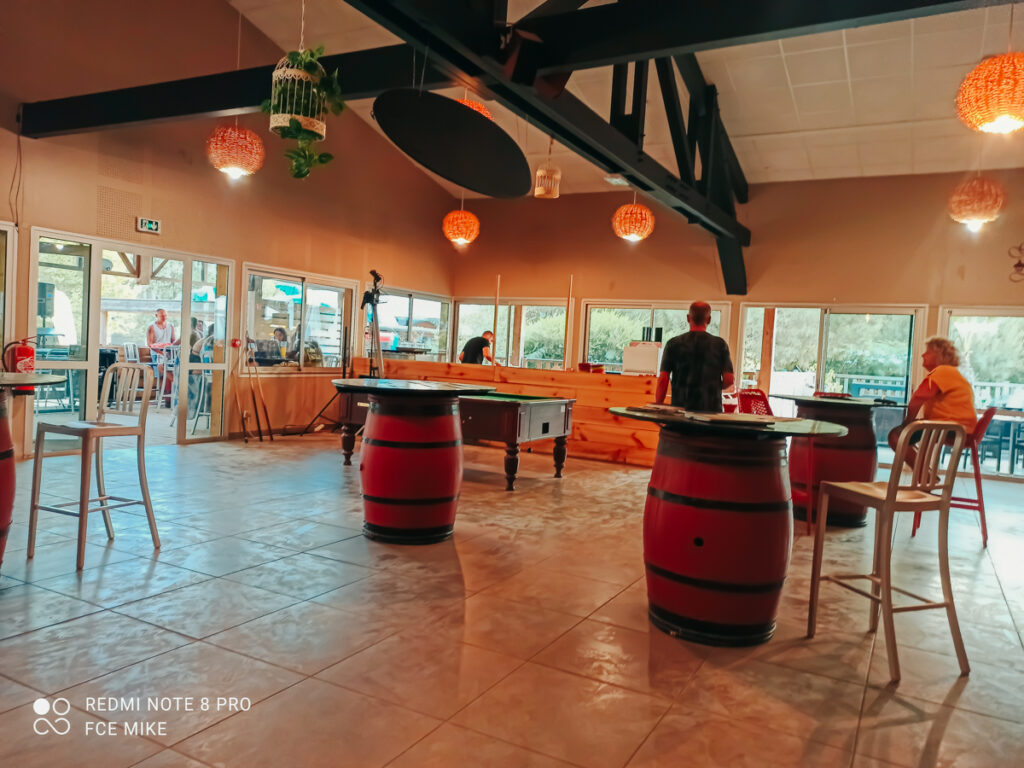 the bar area inside at soustons village
