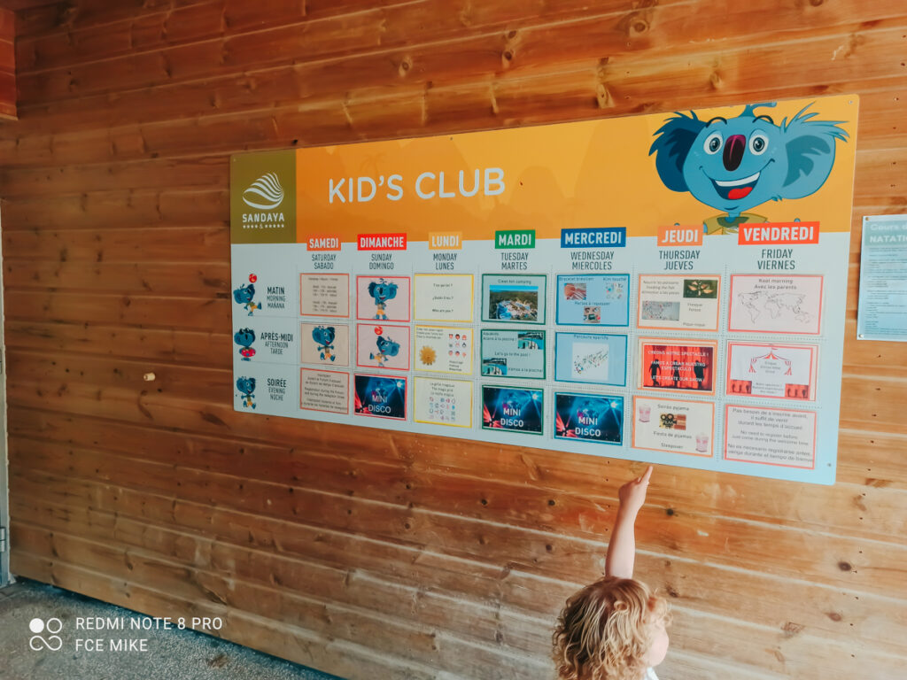 kids club information and schedule at sandaya soustons village campsite -21
