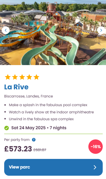 favourite eurocamp site for the holiday guide with pricing and photos