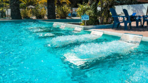 The spa pool at ruisseau