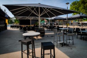 bar seating area at grand dague