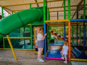 soft play structures at gran ddague colourful slides and climbing frames