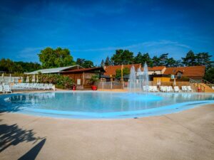 The main pool area at camping sandaya le grand dague