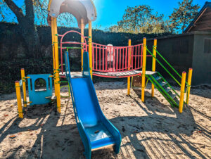 the slide at kids play area at les ormes
