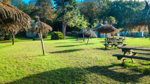 green countryside at les ormes campsite