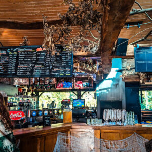 campsite bar area at domaine des ormes