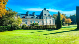 les ormes big manor house on campsite