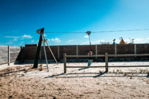 zipline at clarys plage play area