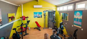 Gym area at domaine du clarys campsite