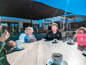 coffee shop and restaurant off of the campsite near clarys plage