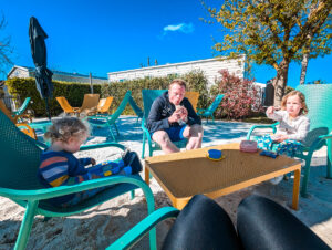 eatiing a picnic at domaine du clarys