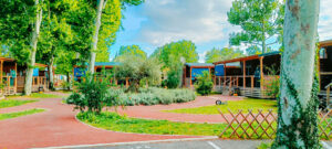 Mobile homes at la chapelle campsite in argeles sur mer