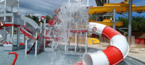 slides at la chapelle swimming pool campsite in argeles sur mer