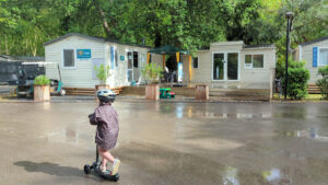 raining on the la chapelle campsite on argeles sur mer