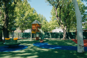 large play area at ala chapelle campsite