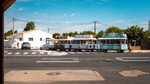 tourist train at valras plage
