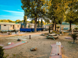 mini golf and trampolines at la yole