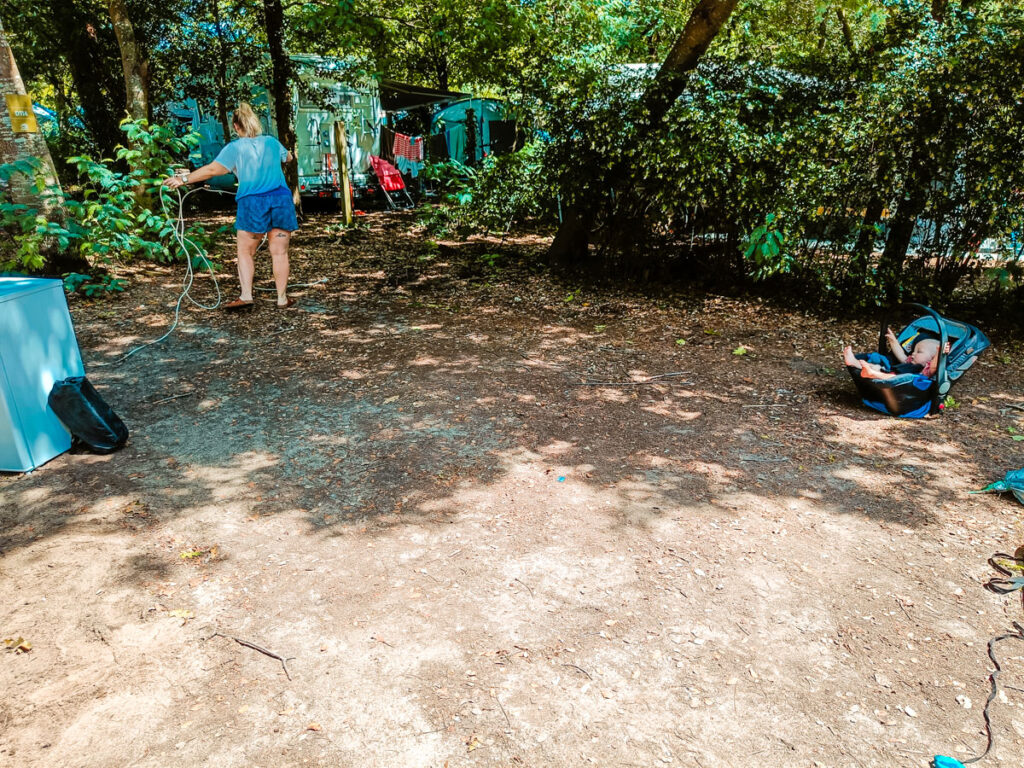 our camping emplacement at le col vert