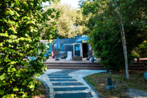 spa area at le col vert campsite