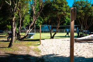 volleyball court at le col vert