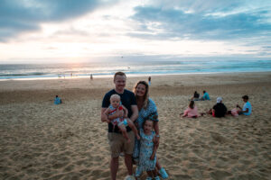 The family at hossegor beach