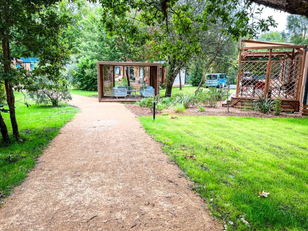 grassy mobile home area at le col vert