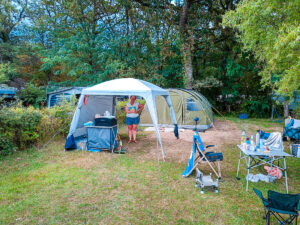 our pitch at camping de fierbois