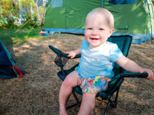 baby sat at our camping emplacement on parc de fierbois