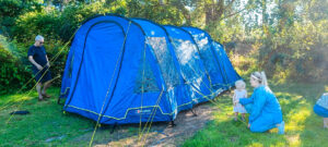 our tent at le ranolien campsite
